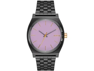 Nixon Medium Time Teller Watches Gunmetal/lavender/gold: One Size In Black