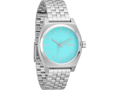Nixon Medium Time Teller Watches Silver/turquoise: One Size In Multi