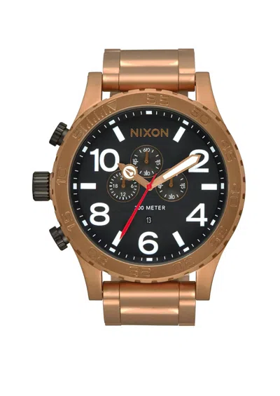 NIXON MEN'S 51-30 CHRONO ANALOG FASHION WATCH IN BRONZE/BLACK