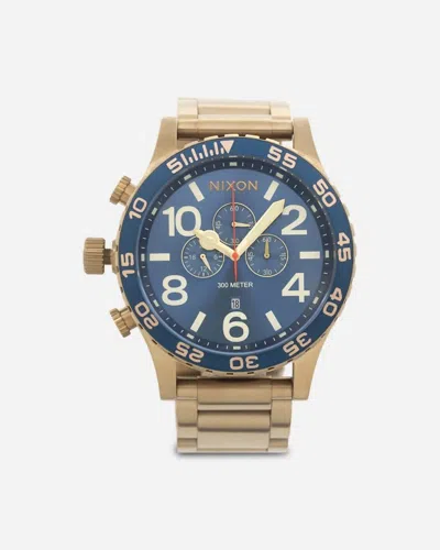 Nixon Men's 51-30 Chrono Analog Fashion Watch In Desert Gold / Arles Blue