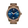 Nixon The Corporal Bracelet Watch, 48mm In Brown
