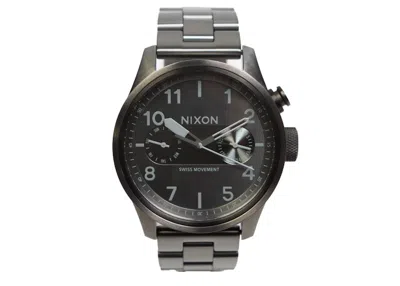 Pre-owned Nixon Men's  Safari Deluxe A976209000 Watch In Stainless Steel