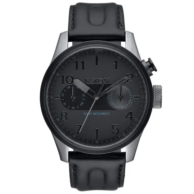 Pre-owned Nixon Men's  Safari Deluxe A97768000 Watch In Stainless Steel