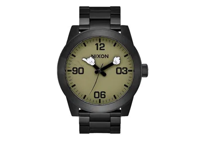 Pre-owned Nixon Men's  X Disney Corporal Mouse Hand Over Fist A346309400 Watch In Stainless Steel