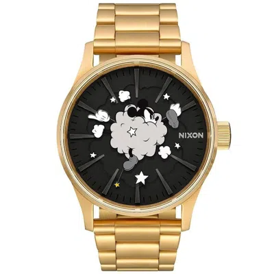 Pre-owned Nixon Men's  X Disney Sentry Mickey Fight A356309200 Watch In Stainless Steel