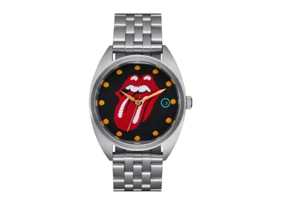 Pre-owned Nixon Men's  X Rolling Stones Primacy A135262500 Watch In Stainless Steel