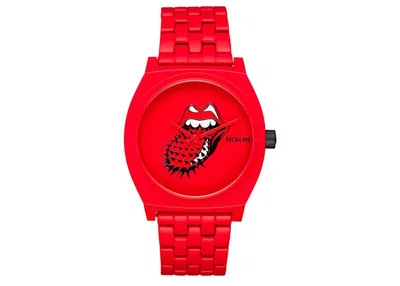 Pre-owned Nixon Men's  X Rolling Stones Time Teller A135619100 Watch In Stainless Steel