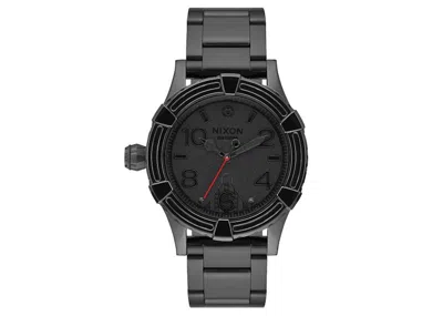 Pre-owned Nixon Men's  X Star Wars 3820 Vader A410sw224400 Watch In Stainless Steel In Silver