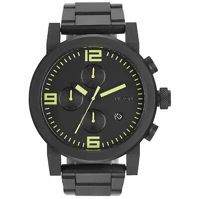 Pre-owned Nixon Men's The Ride Ss Black Dial Watch - A347-1256