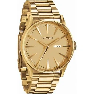 Pre-owned Nixon Men's Watch Sentry All Gold A356502