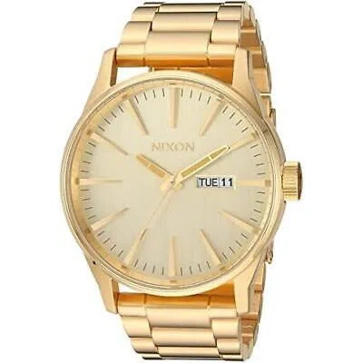 Pre-owned Nixon Men's Watch Sentry Sentry All Gold A356502