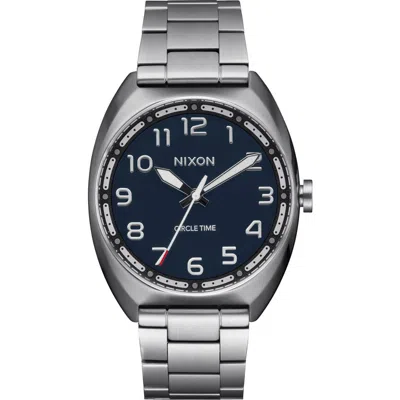 Nixon Mullet Bracelet Watch, 38mm In Silver/teal