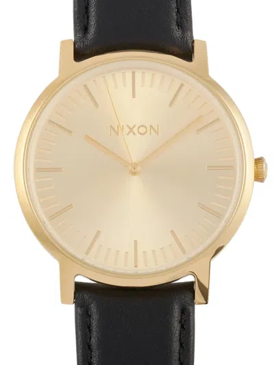 Pre-owned Nixon Porter 40mm In Gold