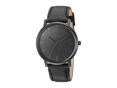 Nixon Porter Leather Watches All Black: One Size