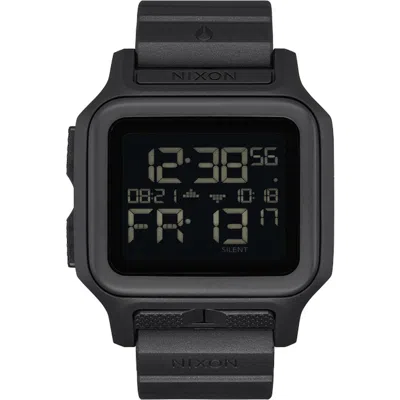 Nixon Regulus Mk-1 Digital Rubber Strap Watch, 44.5mm In All Black