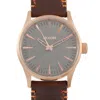 Nixon Sentry 38 Leather Stainless Steel Watch A377 2001 In Multi