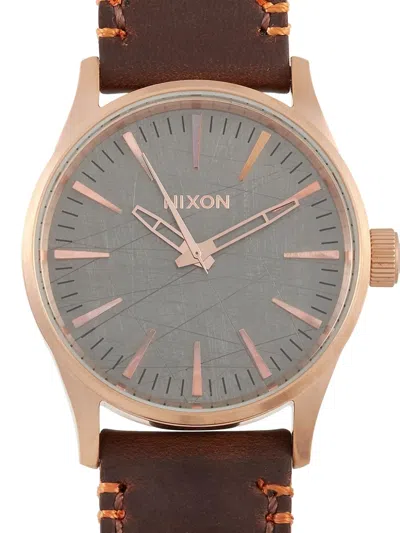 Pre-owned Nixon Sentry 38mm In Gray