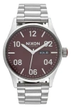 Nixon Sentry Bracelet Watch, 42mm In Brown