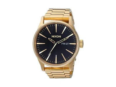 Nixon Sentry Ss Men's Watches All Gold/black, Stainless Steel