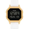Nixon Digital Siren White Silicone Strap Watch 36mm In White