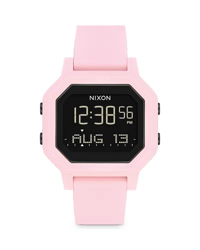 Nixon Siren Digital Watch, 38mm In Pale Pink