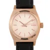 Nixon Small Time Teller Leather All Rose Gold 26 Mm Stainless Steel Ladies Watch A509 1932 In Multi