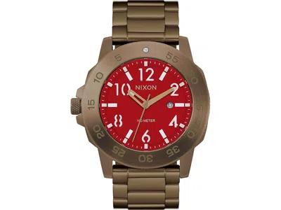 Nixon Smyth 44 Watches Khaki/red: One Size In Brown