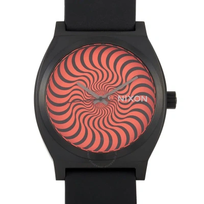 Nixon Teller X Spitfire Quartz Orange Swirl Dial Men's Watch A045-3241-00 In Red