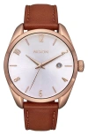 Nixon Thalia Leather Strap Watch, 38mm In Multi