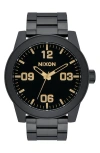 Nixon The Corporal Black Watch, 48mm In Black/gold/black