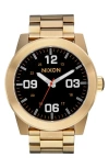 Nixon The Corporal Bracelet Watch, 48mm In Yellow Gold/black