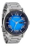 Nixon The Sentry Fisheye Bracelet Watch, 42mm In Metallic