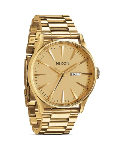 Nixon Sentry All Gold Gold Dial Gold-tone Mens Watch A356502 In Gold Tone
