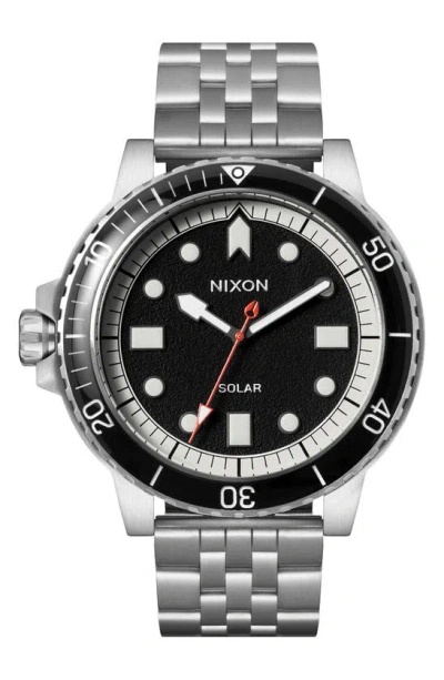 Nixon The Stinger Dive Bracelet Watch, 44mm In Silver / Black / White