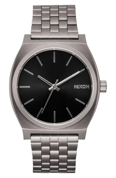 Nixon The Time Teller Bracelet Watch, 37mm In Black