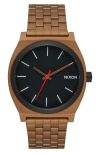 Nixon The Time Teller Bracelet Watch, 37mm In Bronze/black