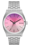 Nixon The Time Teller Bracelet Watch, 37mm In Metallic