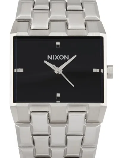 Pre-owned Nixon Ticket Ii 34mm In Black