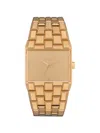 Nixon Ticket Rectangular 34mm Watch In Gold