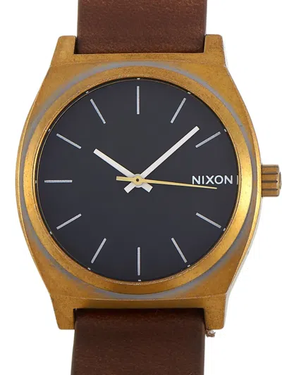 Pre-owned Nixon Time Teller 37mm In Black