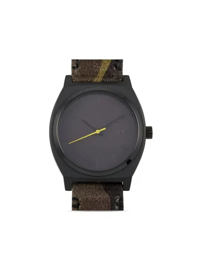 Pre-owned Nixon Time Teller 37mm In Black