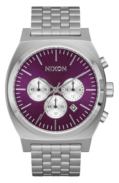Nixon Time Teller Chrono Watch, 39mm In Metallic