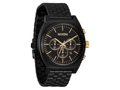 Nixon Time Teller Chrono Watches Black/black/gold: One Size