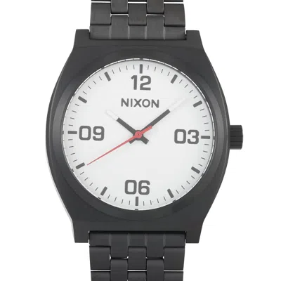 Nixon Time Teller Corp Black / White 37 Mm Watch A1247 005