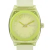 Nixon Time Teller P 40mm Transparent Lime Polycarbonate Watch A1215-536-00 In Multi
