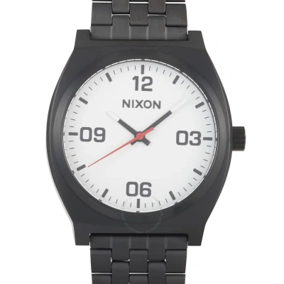 Nixon Time Teller Quartz White Dial Men's Watch A1247-005-00 In Black
