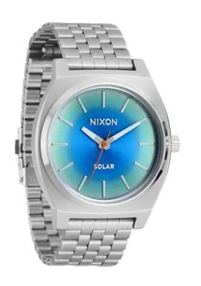 Pre-owned Nixon Time Teller Solar A1369 - Silver/rainbow - 100m Water Resistant Men's A... In Silver / Rainbow