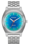 Nixon Time Teller Solar Bracelet Watch, 40mm In Blue