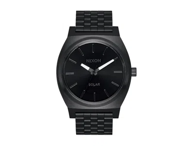 Nixon Time Teller Solar Men's Watches All Black/white, Stainless Steel