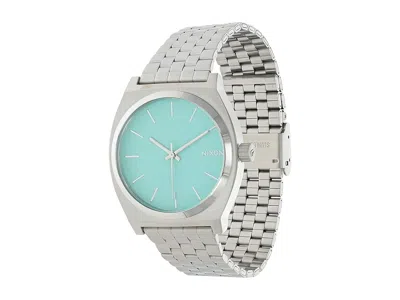 Nixon Time Teller Watches Silver/turquoise: One Size In Gray